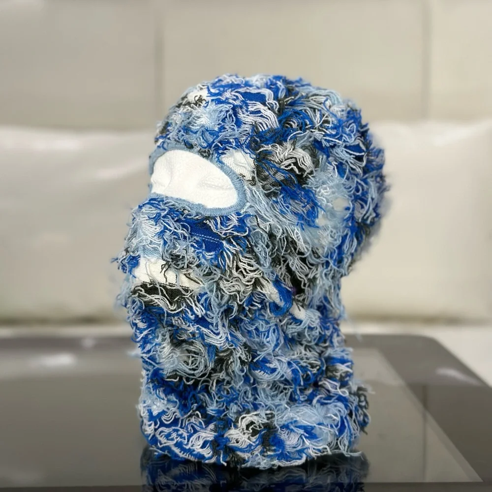 Blue Camouflage Ski Mask